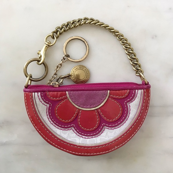 Coach Spring Daisy Flower Coin Purse - Picture 1 of 7